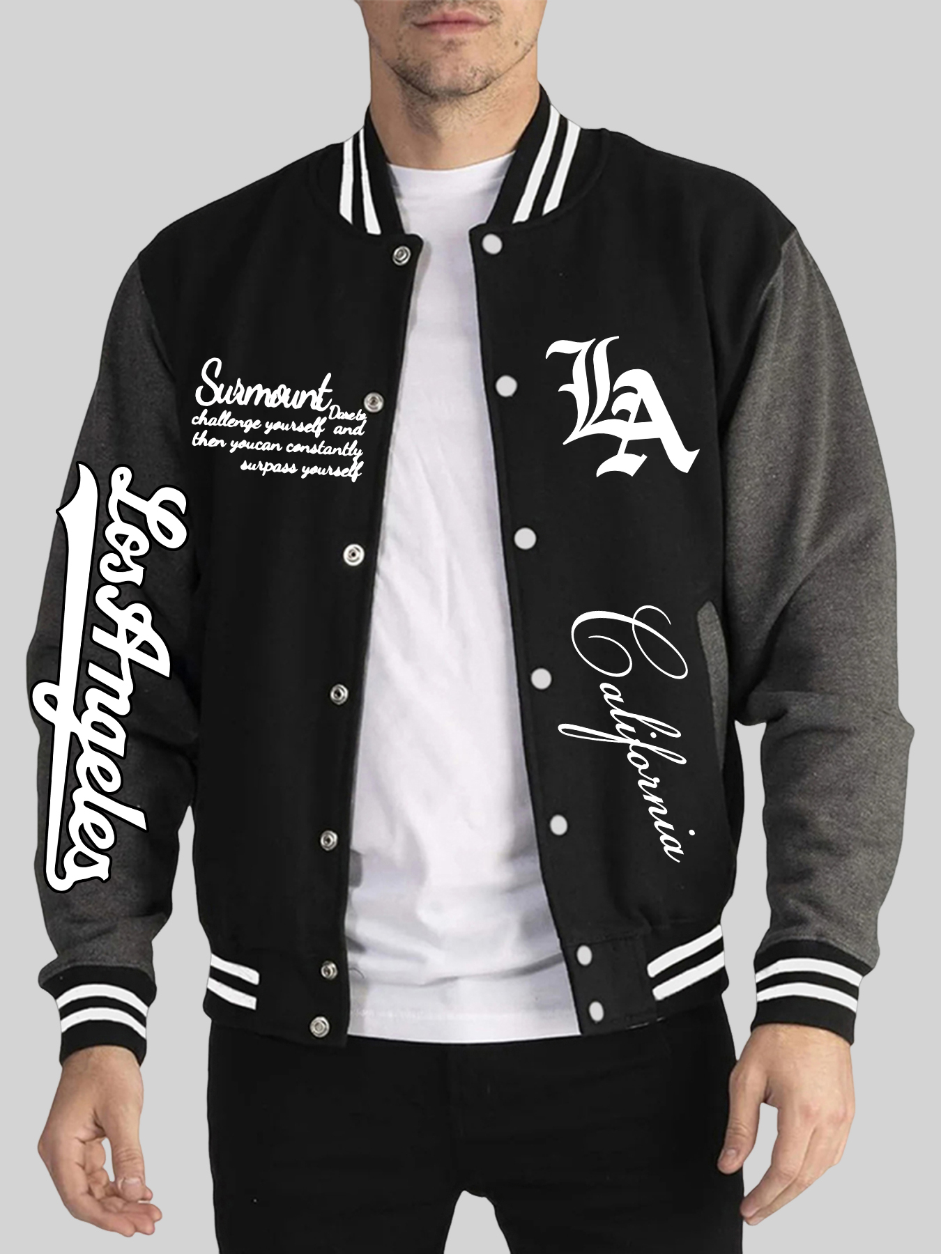 Street Fashion California - California Art Letter Printed Streetwears Male