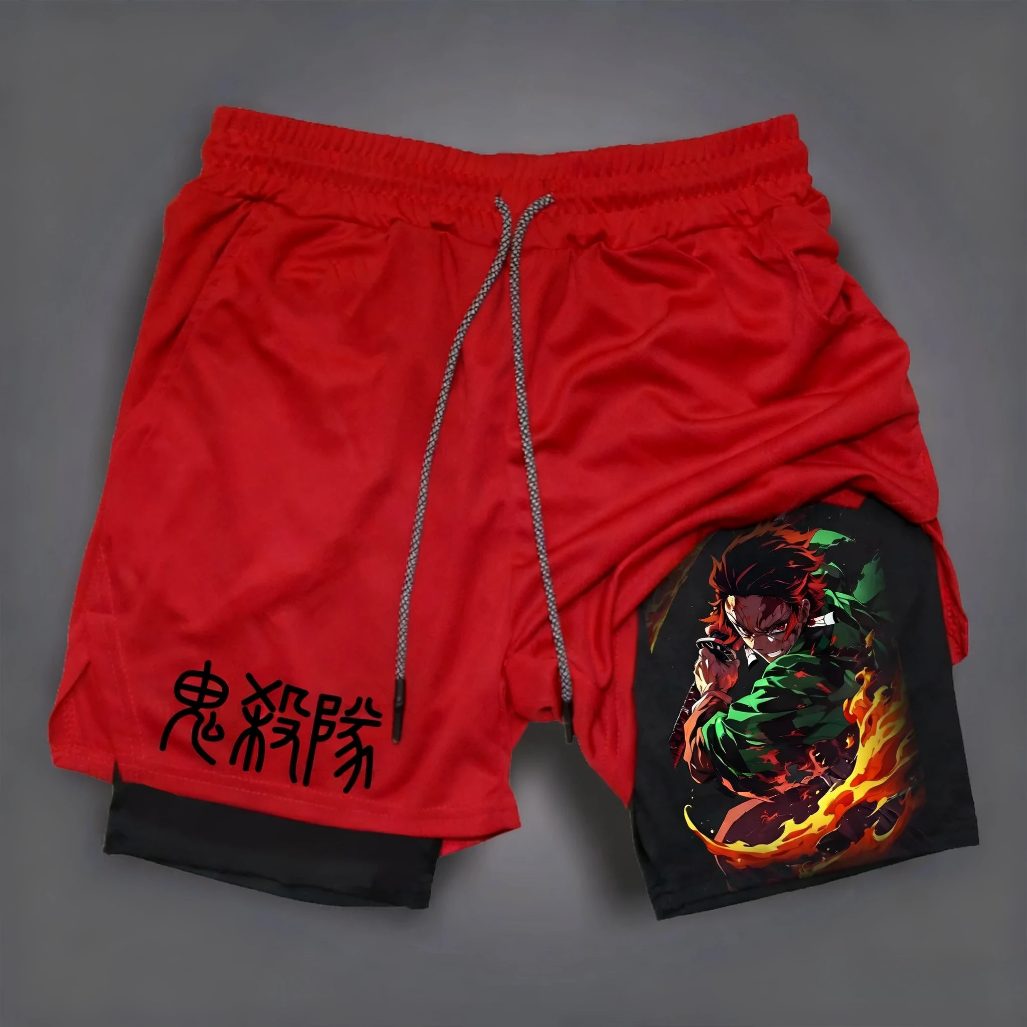Street Fashion Japan 2025 - Demon Slayer Anime New Printed Double