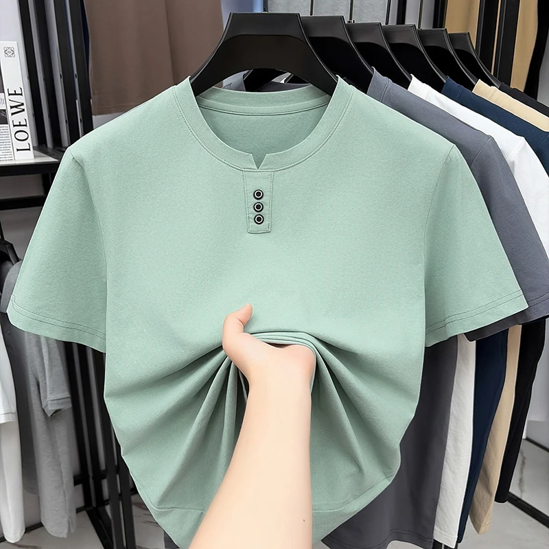 Street Fashion Tshirt - Mens Casual Henley Neck T Shirt