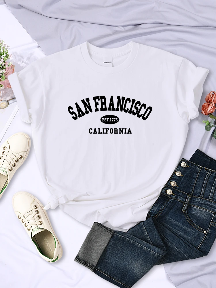 Street Fashion California - Sanfrancisco California Letter Street Women Casual