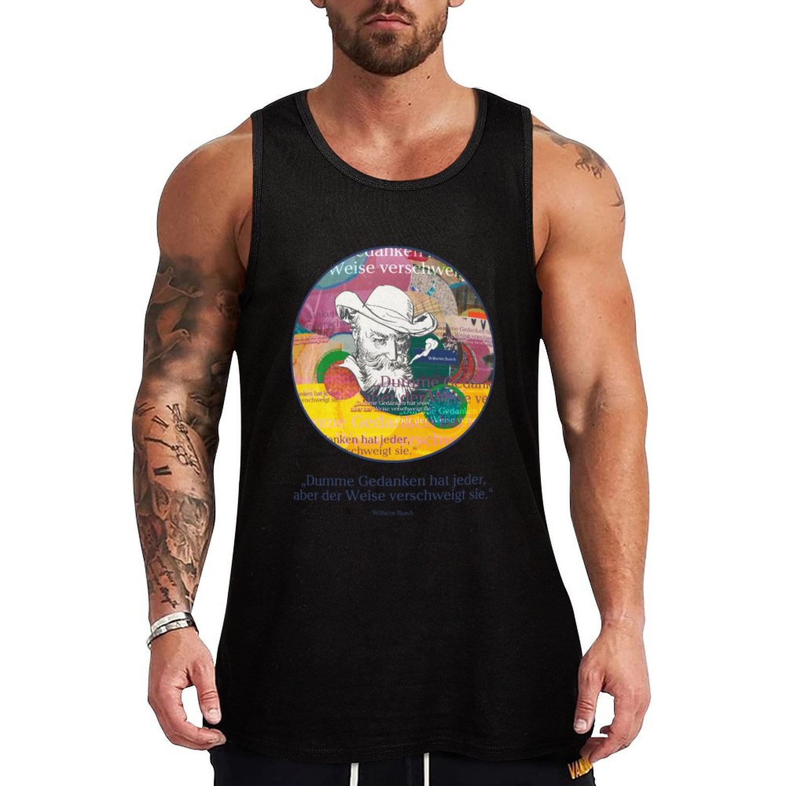 Street Fashion Quotes - Wilhelm Busch quote, stupid thoughts Tank