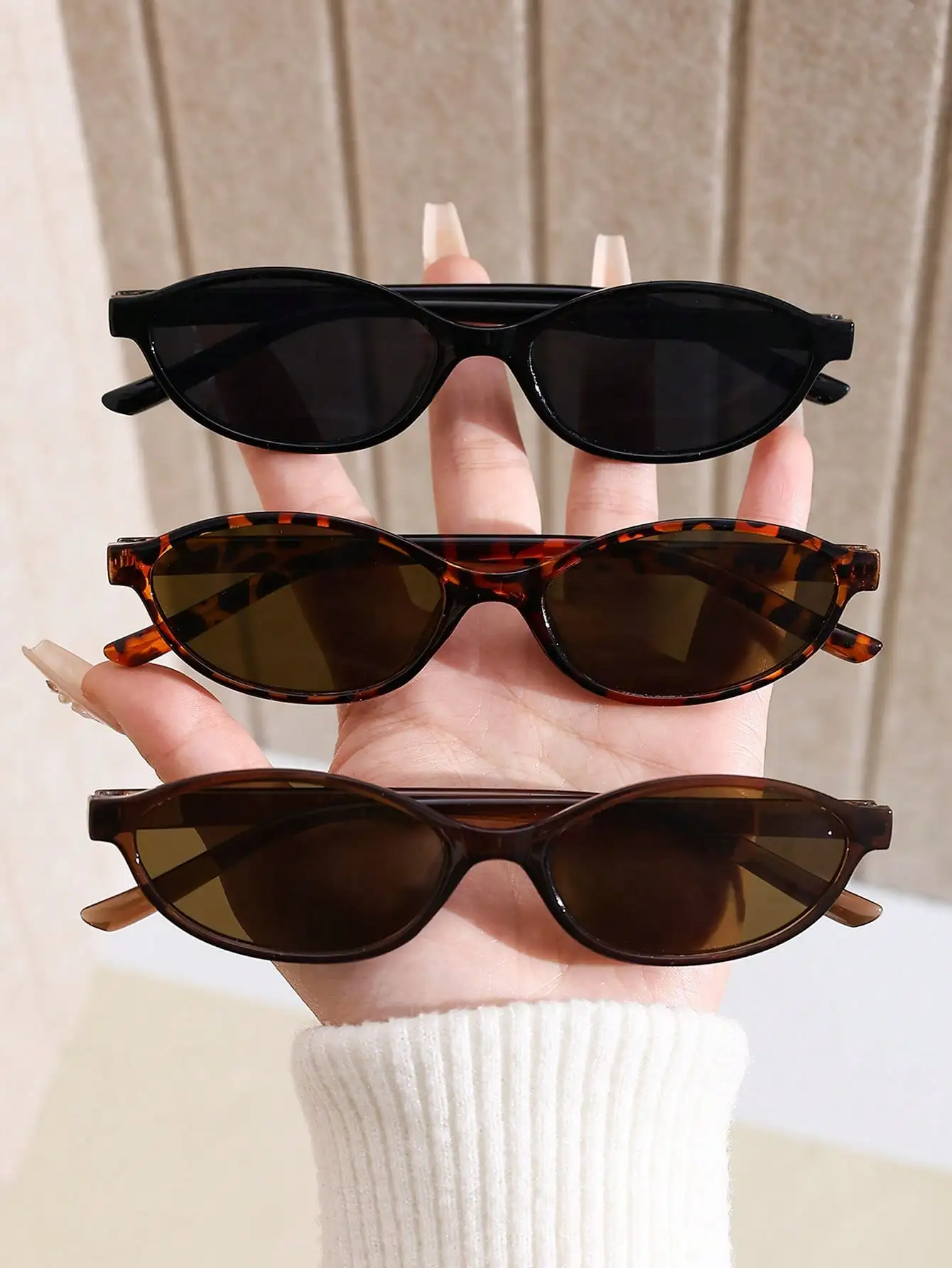Street Fashion Vintage - 1 Pair Retro Geometric Full Frame