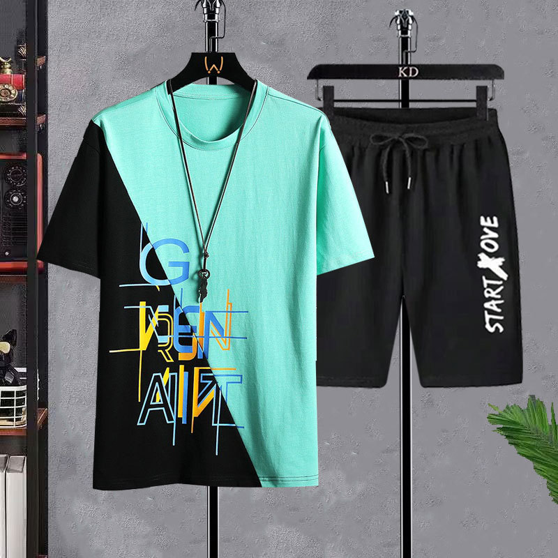 Street Fashion Tshirt - Men's T-shirt Sets Fashion Casual tracksuit