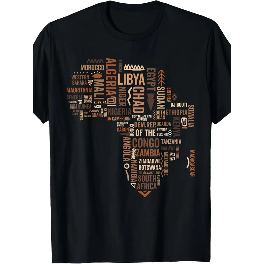 Africa Map Countries Black His - Street Fashion History avaliação e preço