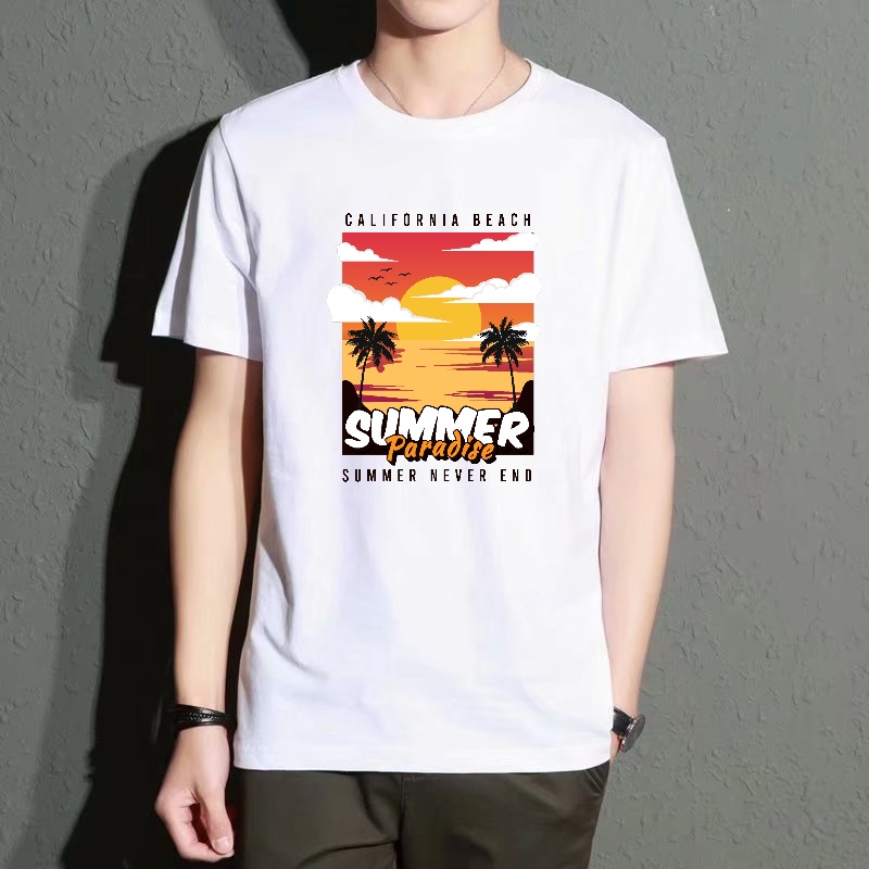 Men's Black Round-Neck Short-S - Street Fashion California avaliação e preço