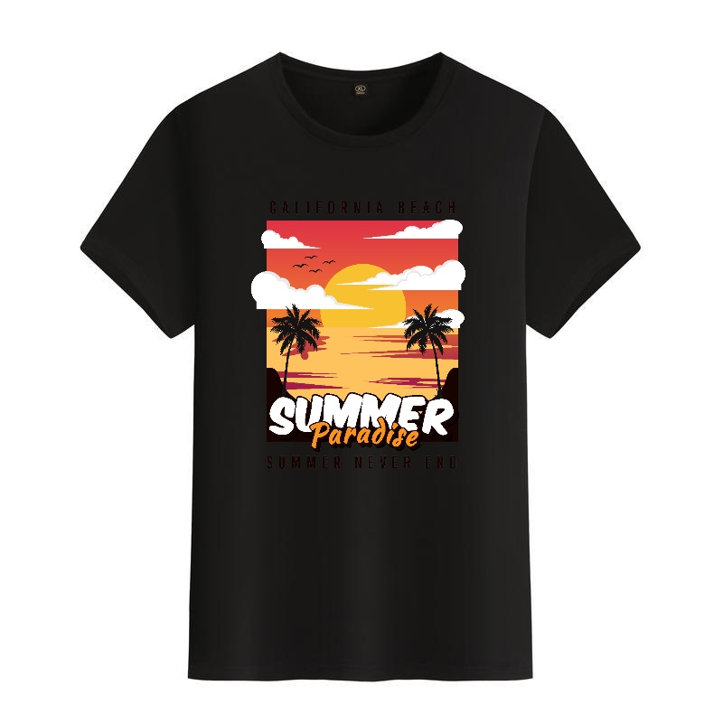 Men's Black Round-Neck Short-S - Street Fashion California avaliação e preço