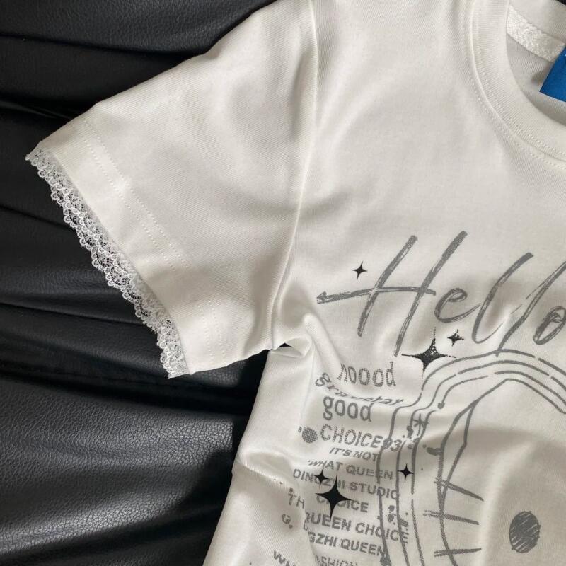 Summer Women's New Sweet Cool  - Street Fashion Tshirt avaliação e preço