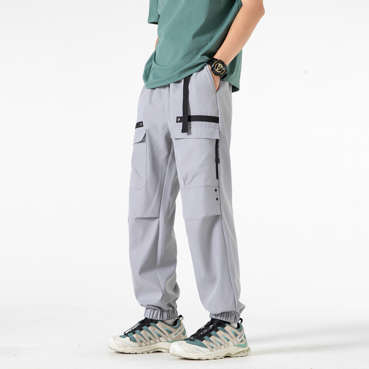 All Seasons Men's Cargo Pants  - Street Fashion Baggy avaliação e preço