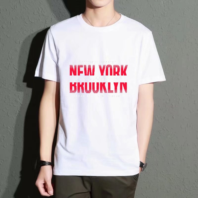 Men's Black Round-Neck Short-S - Street Fashion In New York avaliação e preço