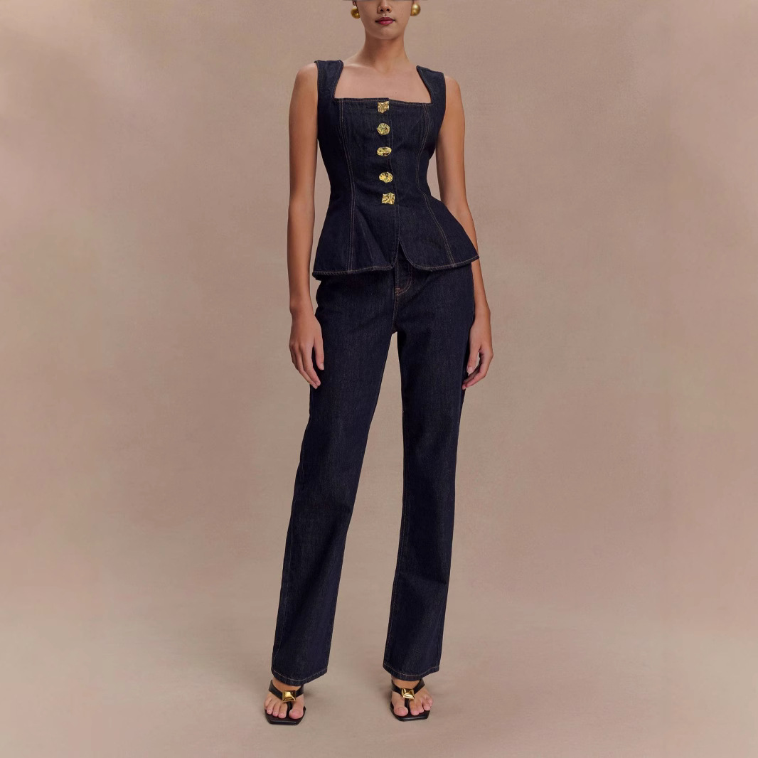 Summer Denim Pant Sets Women 2 - Street Fashion Baggy avaliação e preço