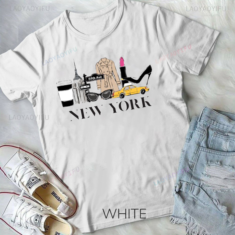New York Printed T-shirt Capit - Street Fashion In New York avaliação e preço