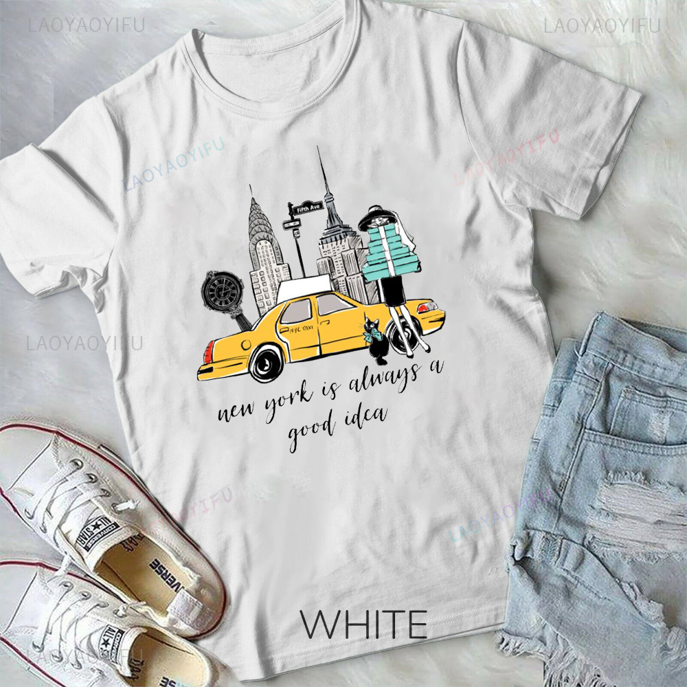 New York Printed T-shirt Capit - Street Fashion In New York avaliação e preço