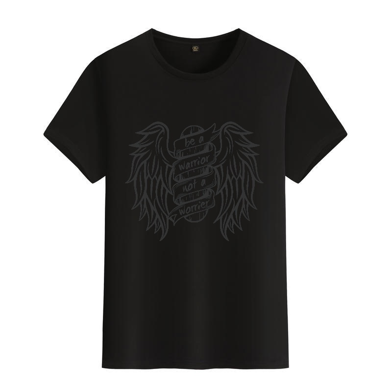 Men's Black Round-Neck Short-S - Street Fashion Essentials avaliação e preço