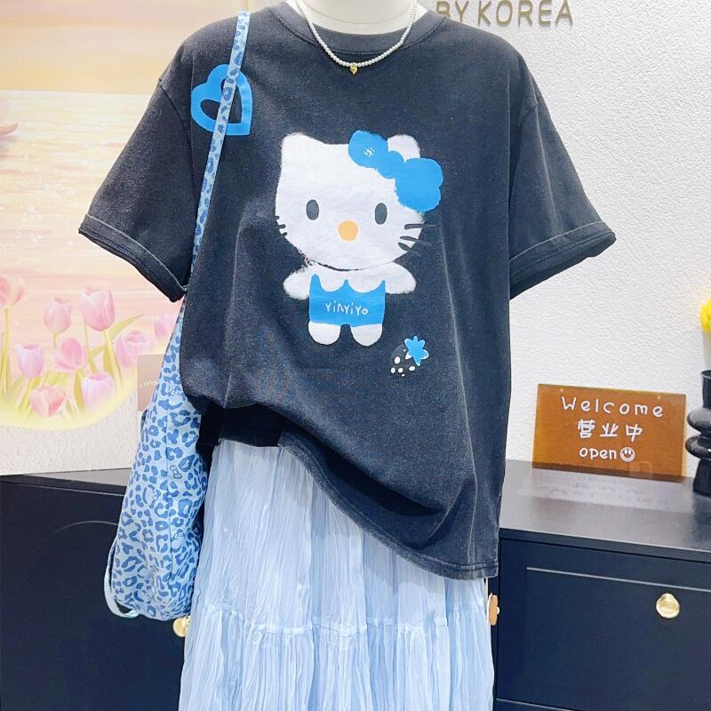 Hello Kitty High-Quality New S - Street Fashion Tshirt avaliação e preço