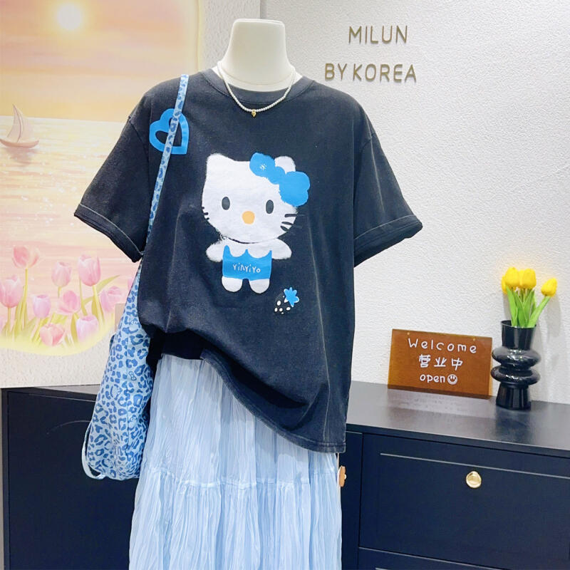 Hello Kitty High-Quality New S - Street Fashion Tshirt avaliação e preço