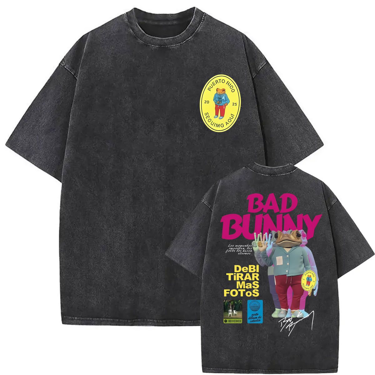 Rapper Bad Bunny T-shirts Debi - Foto Street Fashion avaliação e preço