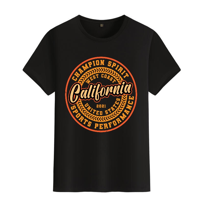 Men's Black Round-Neck Short-S - Street Fashion California avaliação e preço