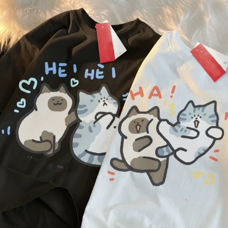 ZAZOMDE 2025 Funny Cat Print H - Street Fashion Japan 2025 avaliação e preço