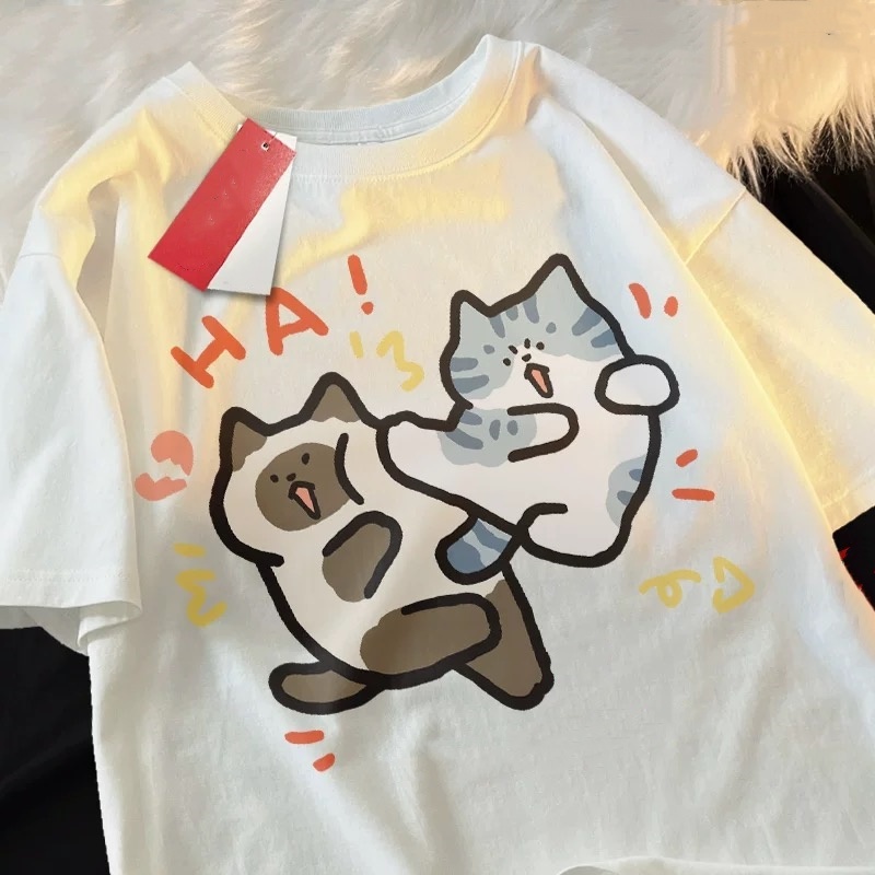 ZAZOMDE 2025 Funny Cat Print H - Street Fashion Japan 2025 avaliação e preço