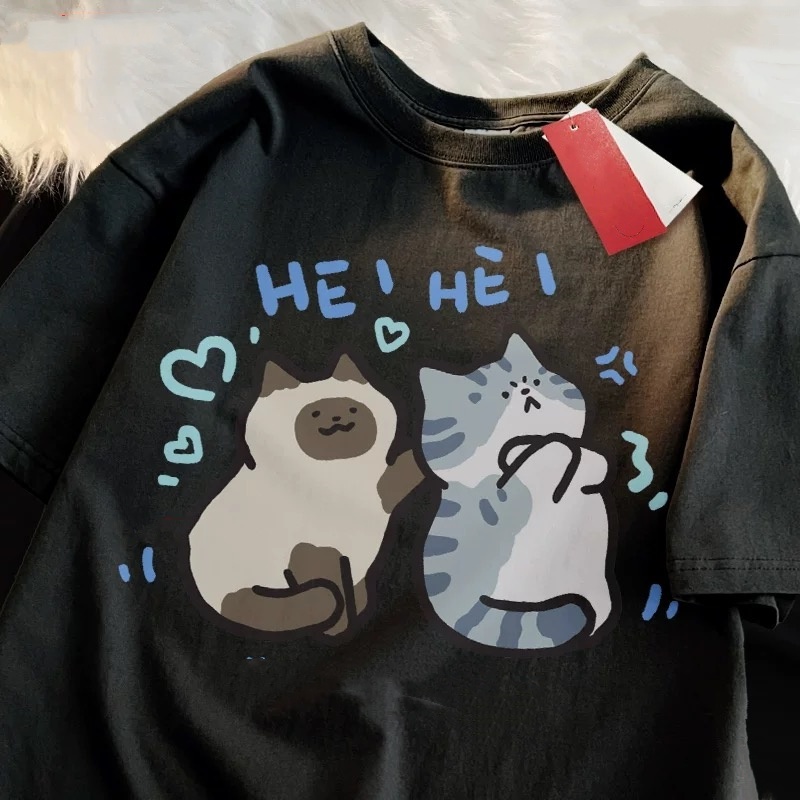 ZAZOMDE 2025 Funny Cat Print H - Street Fashion Japan 2025 avaliação e preço