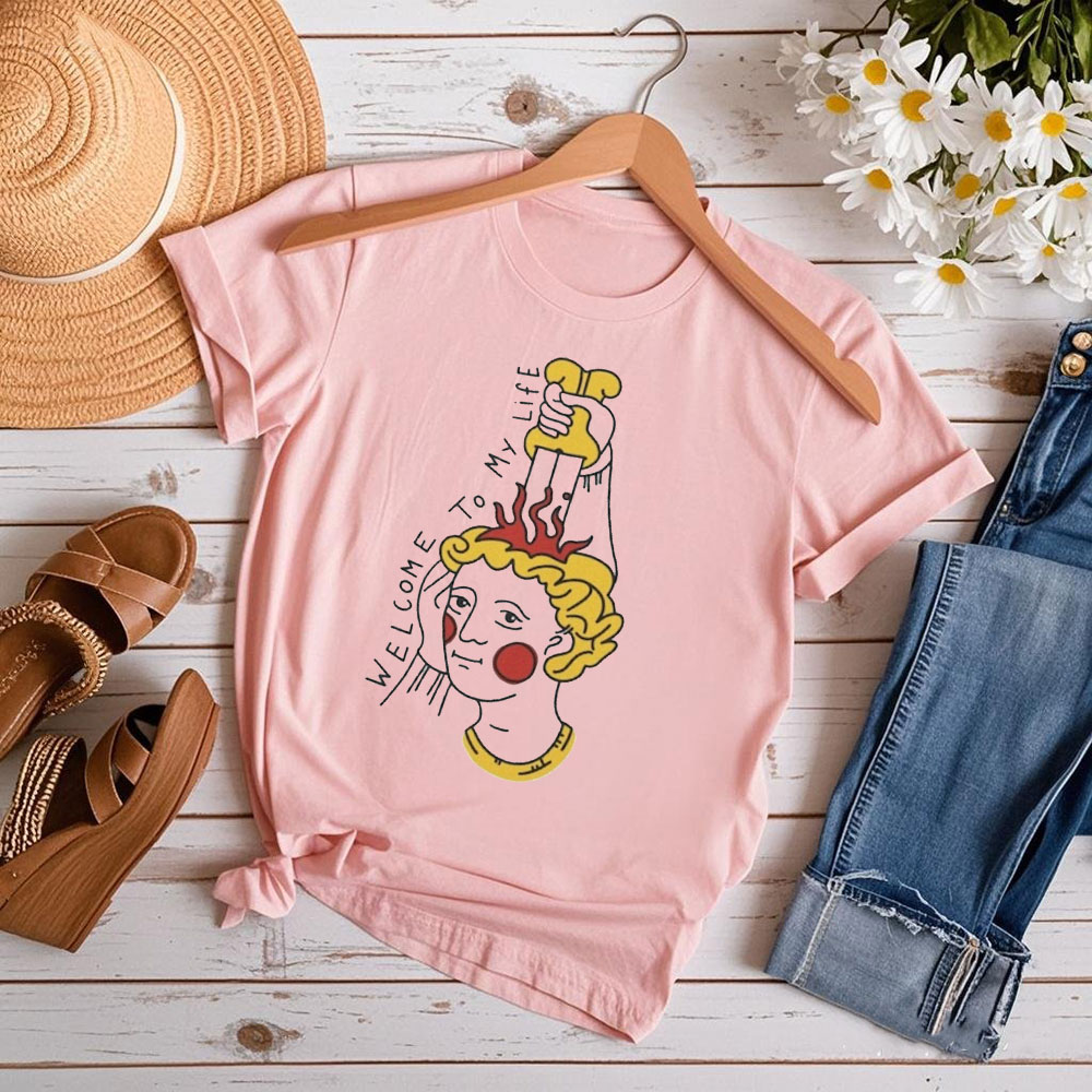 Medieval Art T-shirt Welcome T - Street Fashion History avaliação e preço