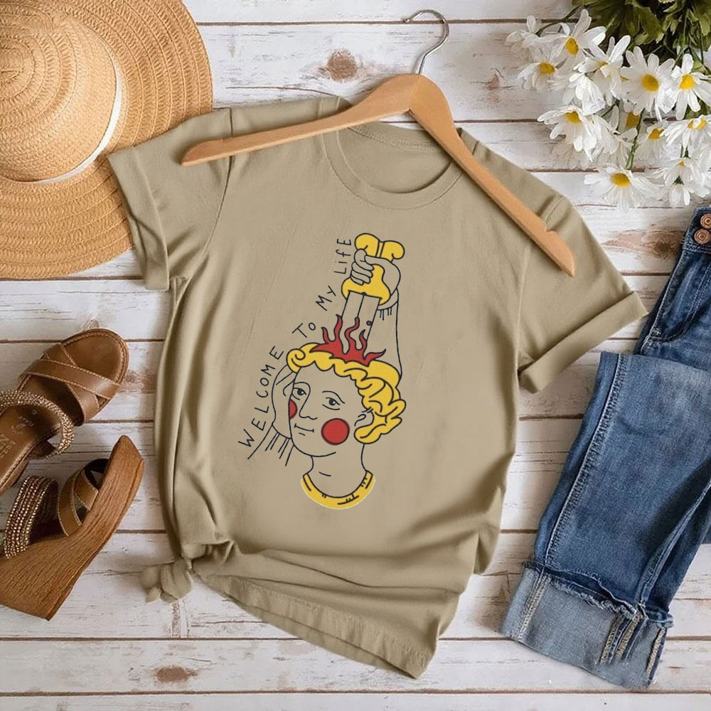 Medieval Art T-shirt Welcome T - Street Fashion History avaliação e preço