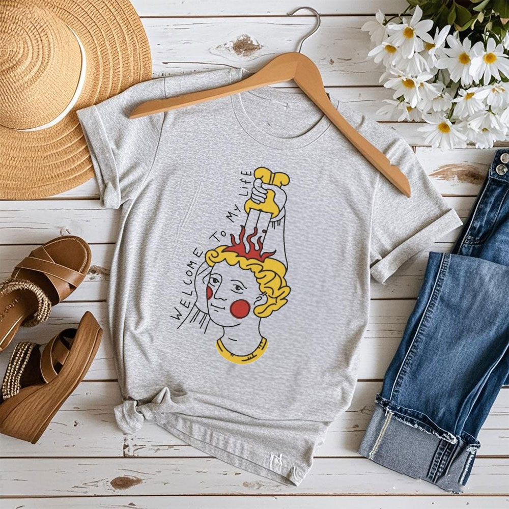 Medieval Art T-shirt Welcome T - Street Fashion History avaliação e preço