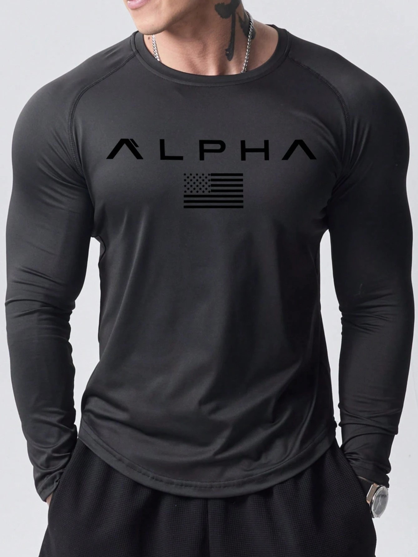 New men's long-sleeved T-shirt - Street Fashion Tshirt avaliação e preço