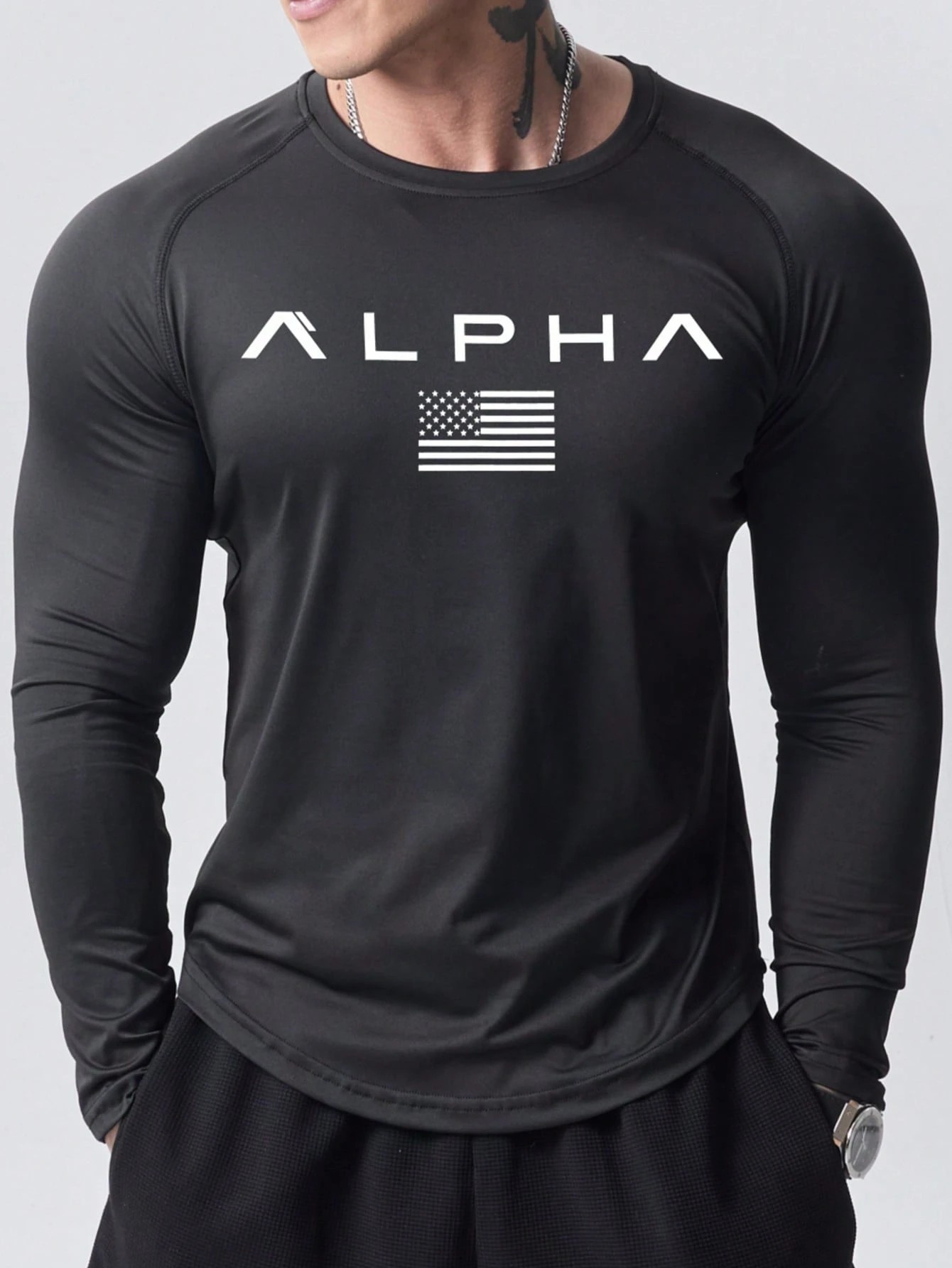 New men's long-sleeved T-shirt - Street Fashion Tshirt avaliação e preço