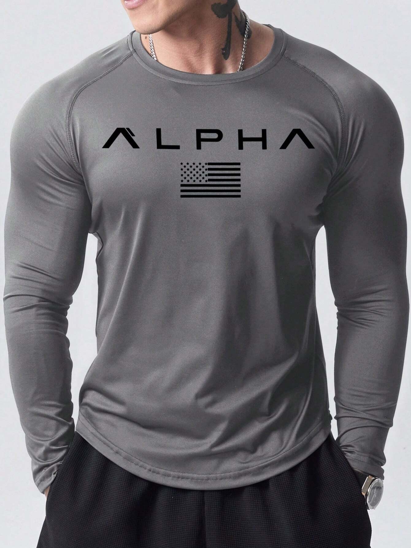 New men's long-sleeved T-shirt - Street Fashion Tshirt avaliação e preço