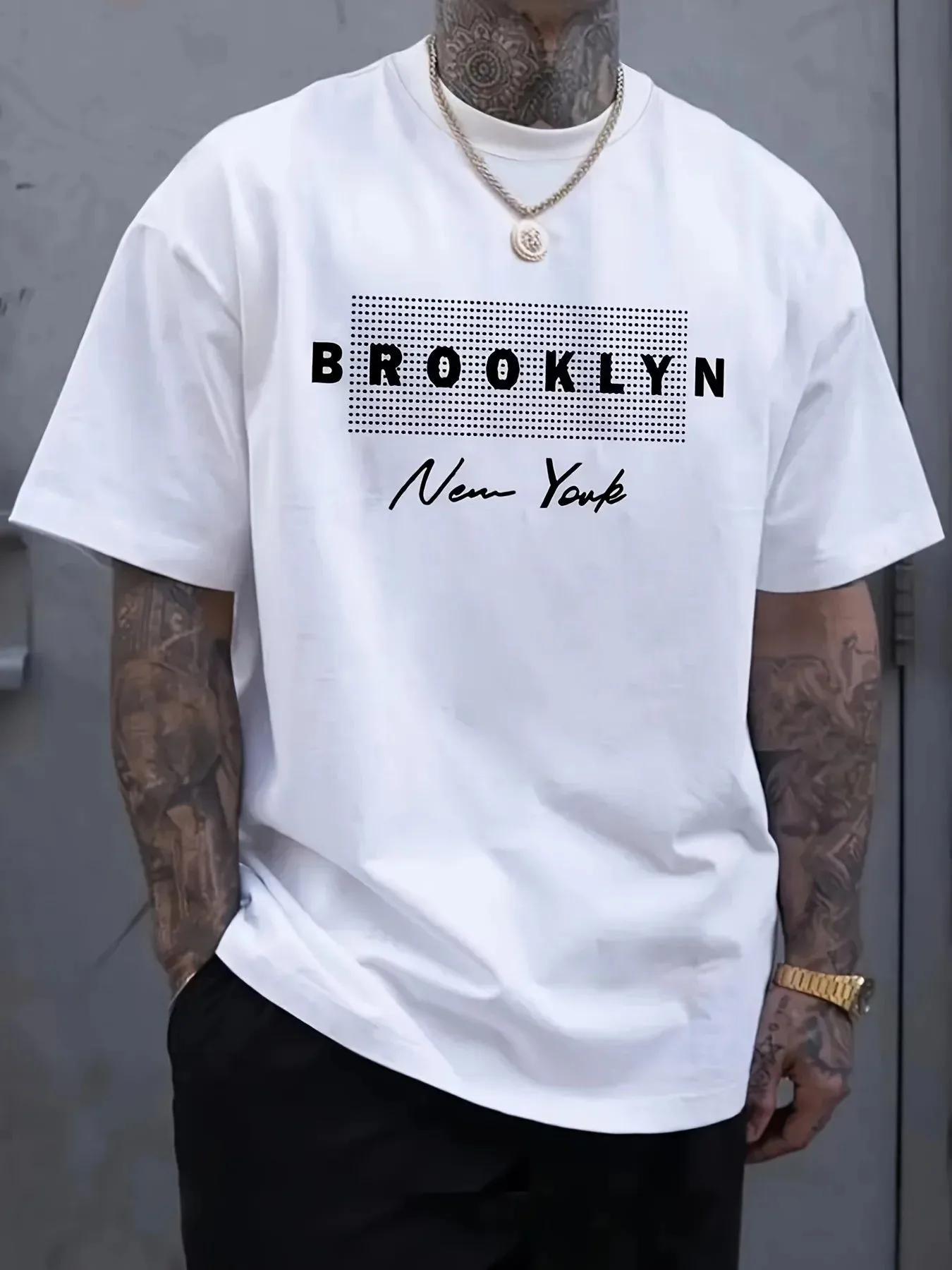 Men's New York Letter Printed  - Street Fashion In New York avaliação e preço