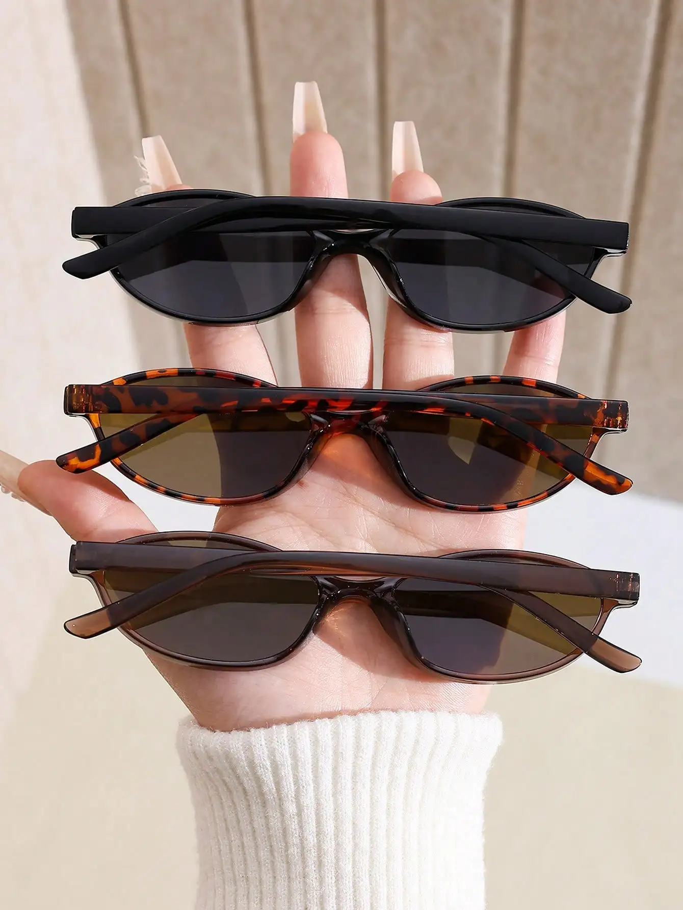 1 Pair Retro Geometric Full Fr - Street Fashion Vintage avaliação e preço