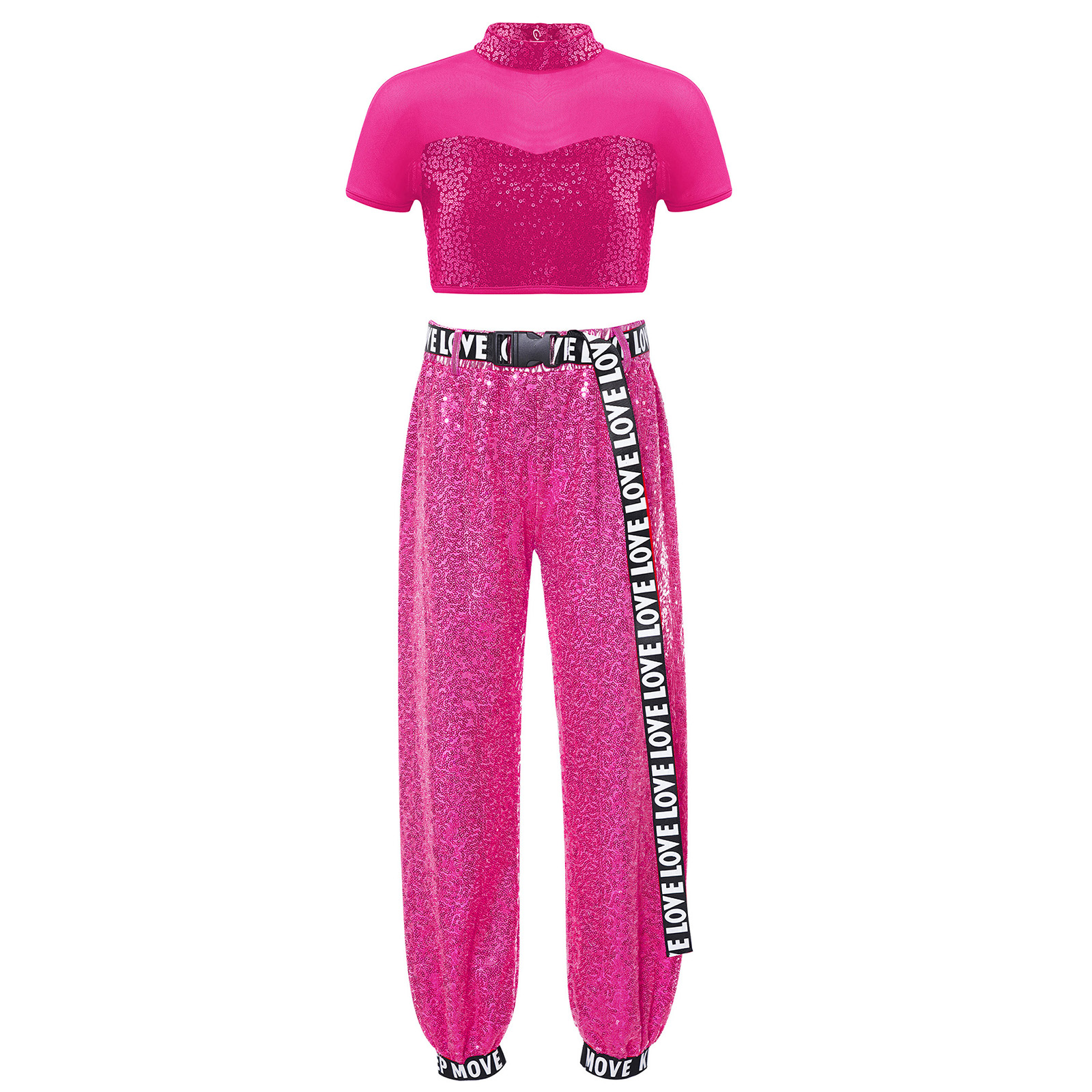 Children Shiny Sequins Dance C - Street Fashion Baggy avaliação e preço