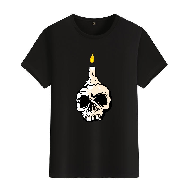 Men's Black Round-Neck Short-S - Street Fashion Essentials avaliação e preço