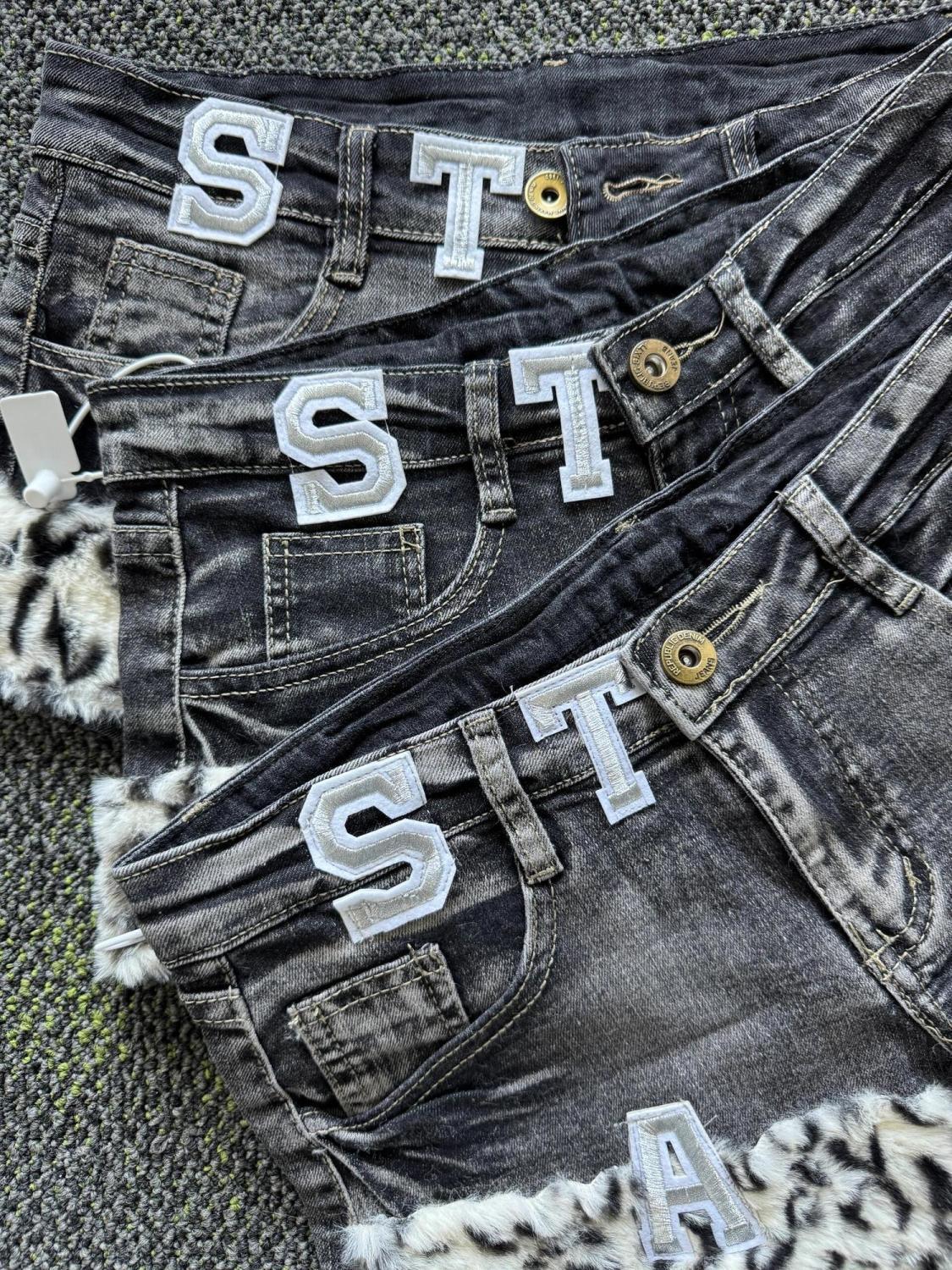 Y2k Embroidered Patch Denim Sh - Street Fashion Vintage avaliação e preço