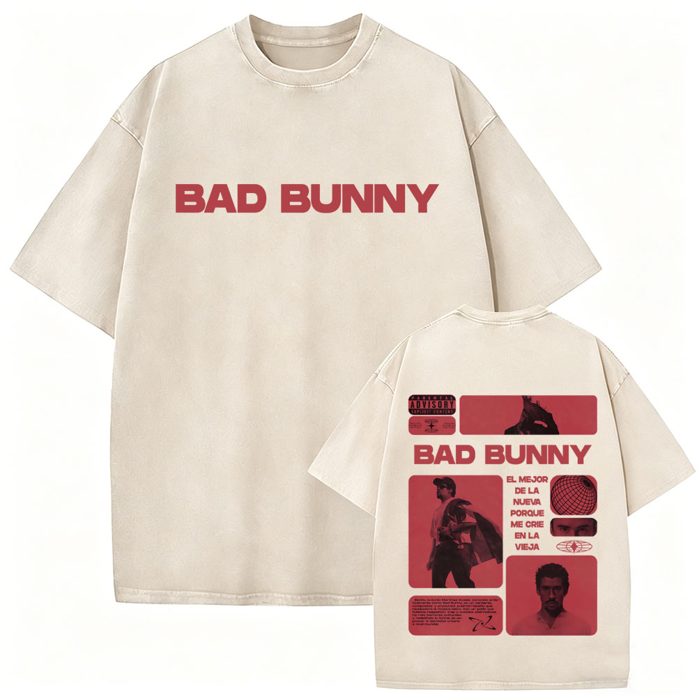 Rapper Bad Bunny Vintage Washe - Foto Street Fashion avaliação e preço