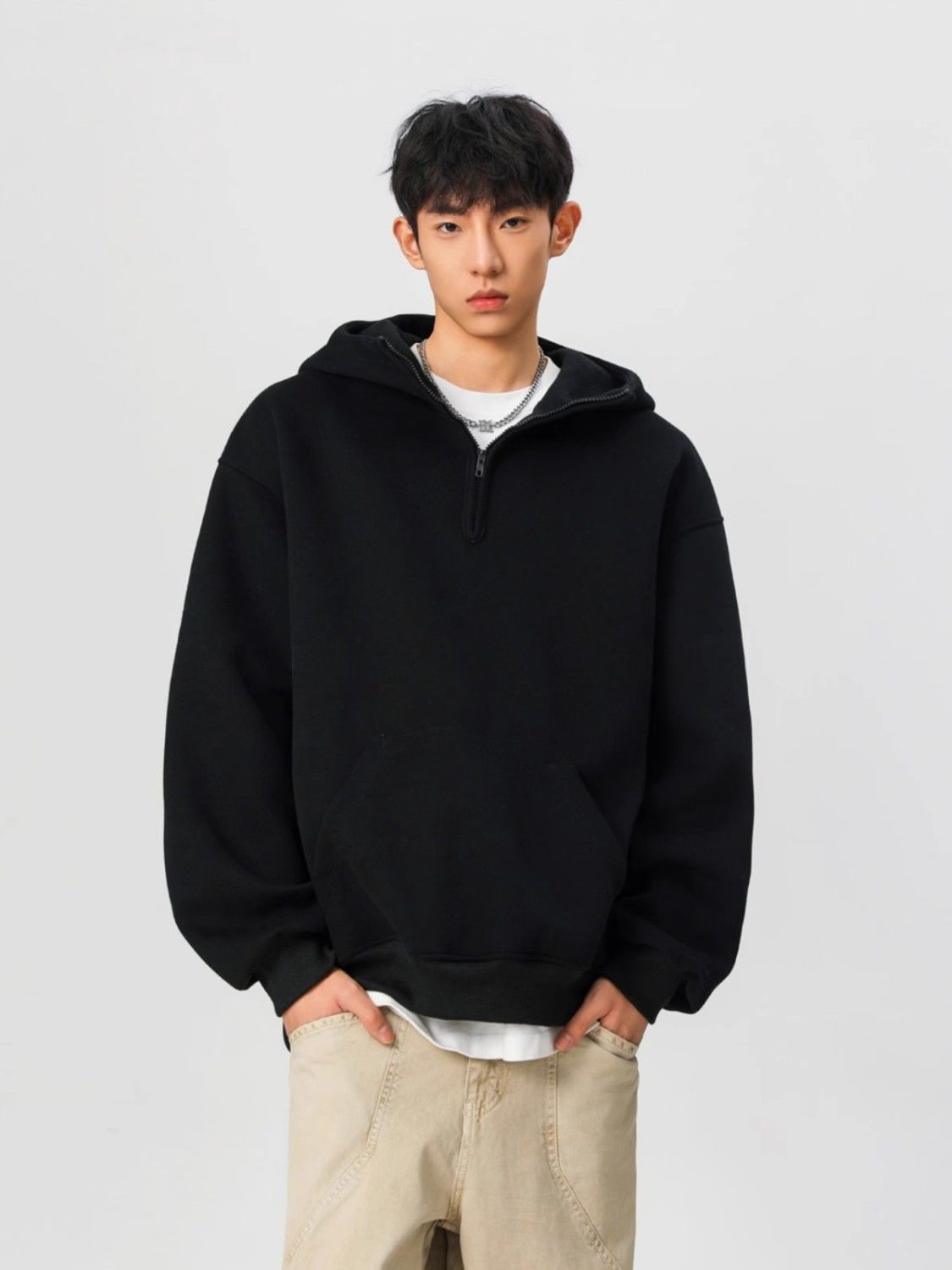 Mens With Hat Hoodies Man Zip  - Street Fashion History avaliação e preço