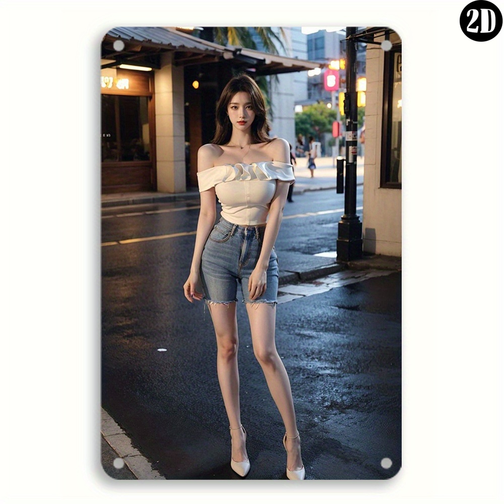 High-Definition Metal Tin Sign - Street Fashion Definition avaliação e preço