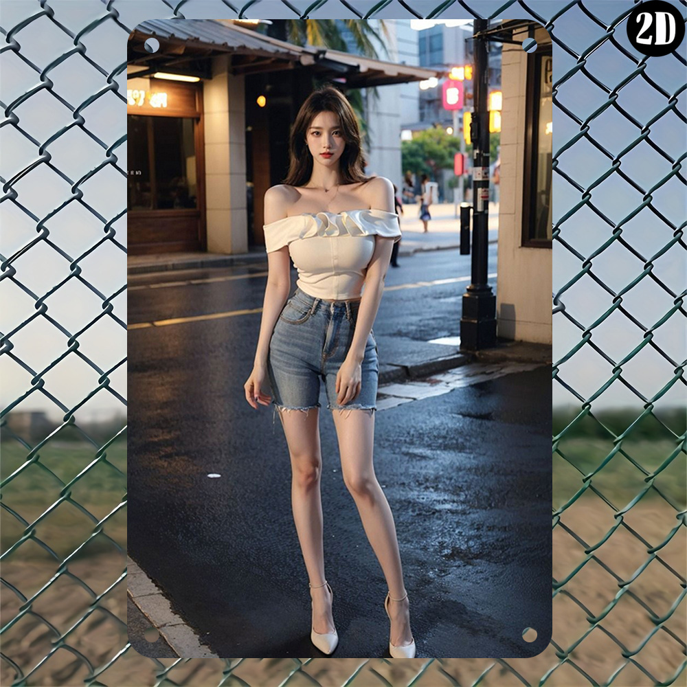 High-Definition Metal Tin Sign - Street Fashion Definition avaliação e preço