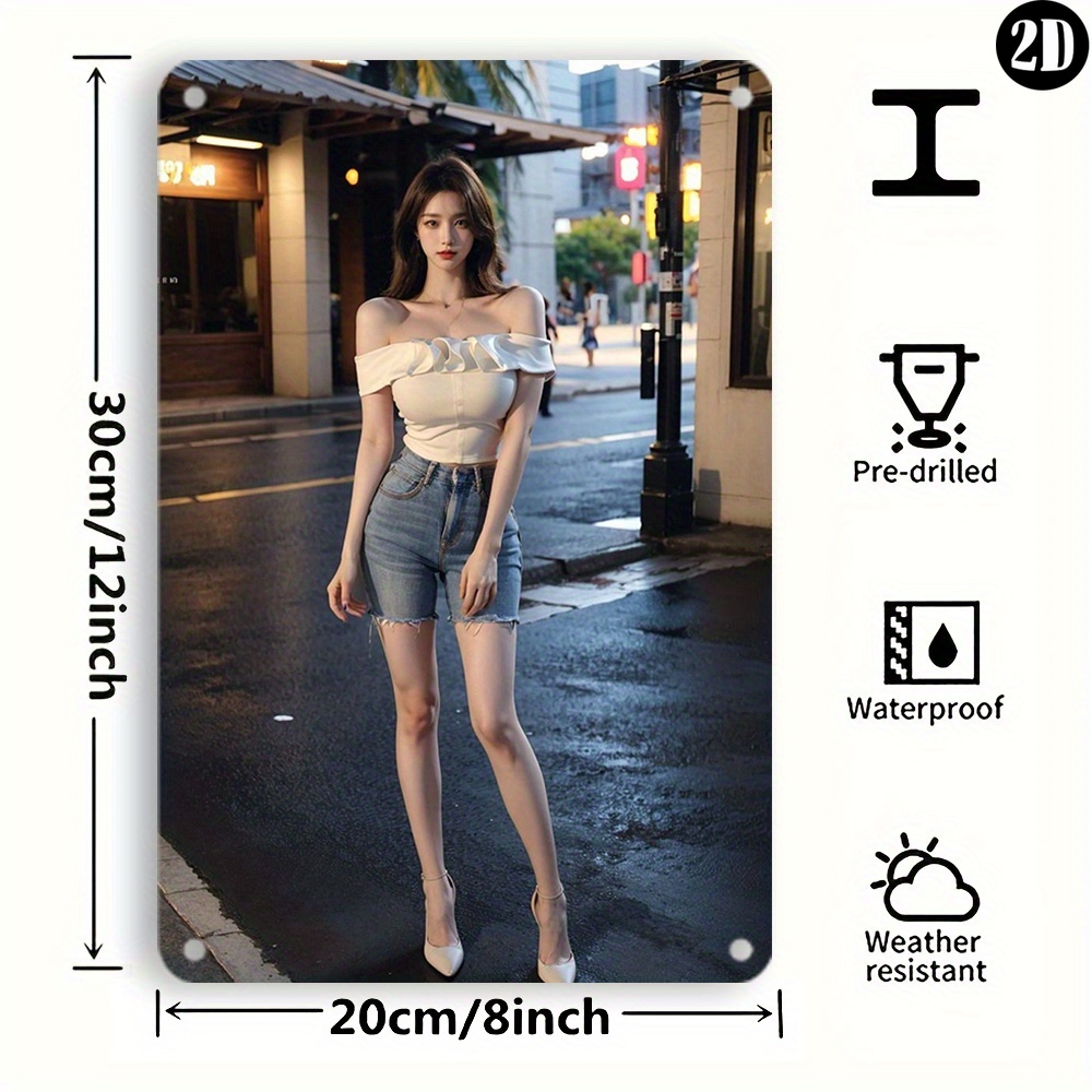 High-Definition Metal Tin Sign - Street Fashion Definition avaliação e preço