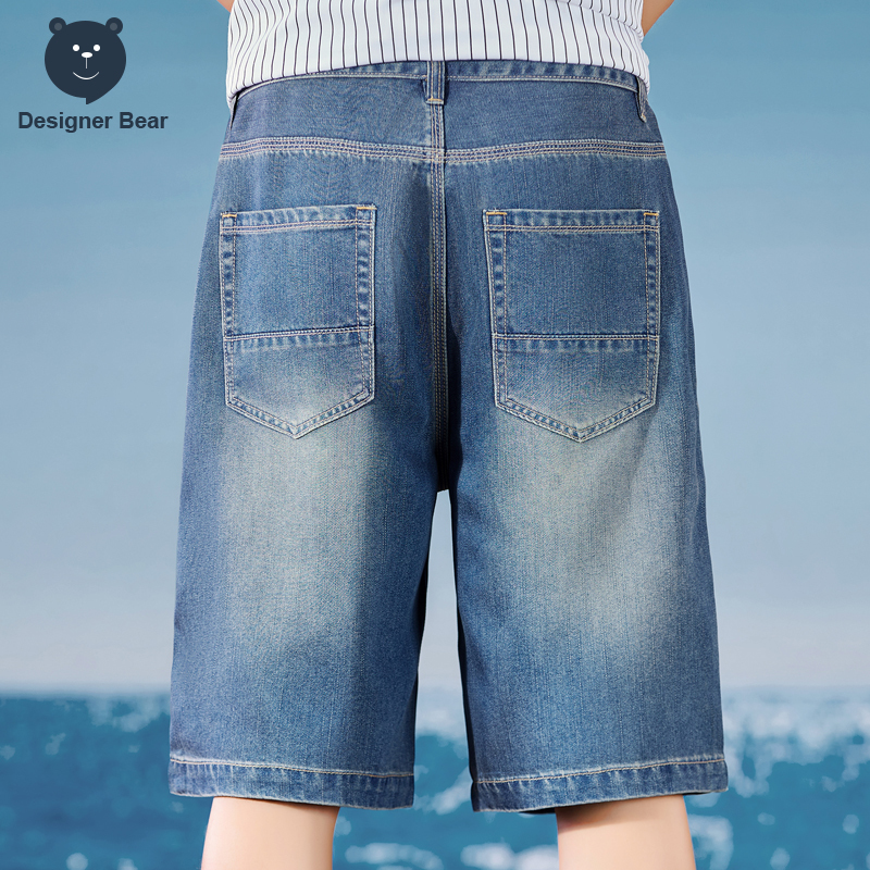Summer Thin Men's Denim Shorts - Street Fashion Baggy avaliação e preço