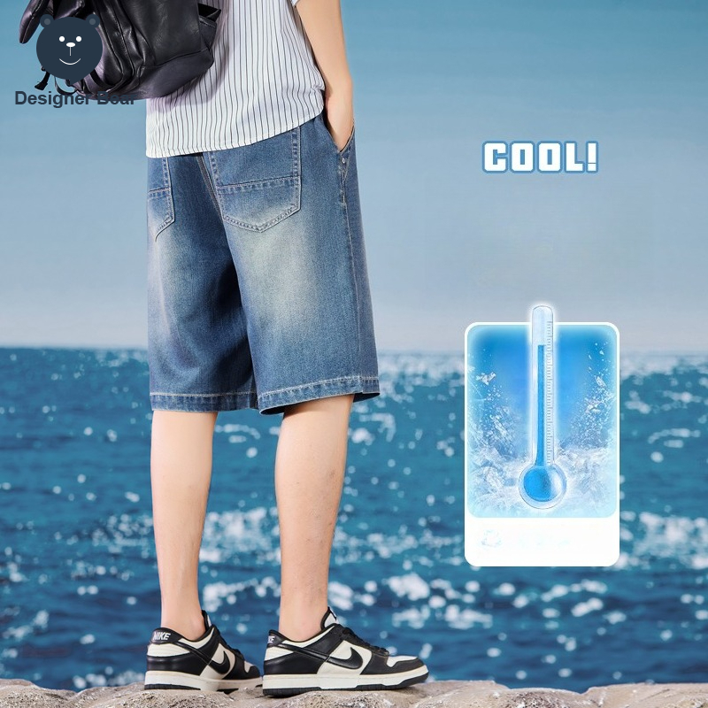 Summer Thin Men's Denim Shorts - Street Fashion Baggy avaliação e preço