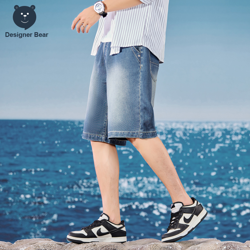Summer Thin Men's Denim Shorts - Street Fashion Baggy avaliação e preço