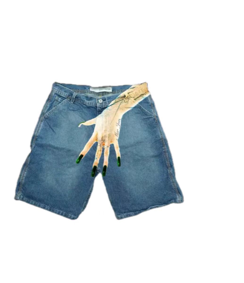 Y2K Baggy Denim Shorts vintage - Street Fashion Baggy avaliação e preço