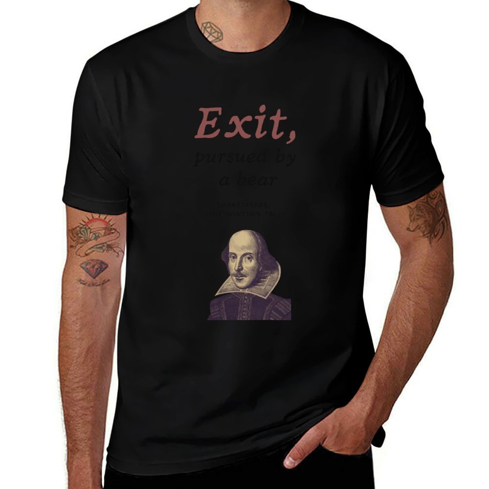 Funny Shakespeare Quote Exit P - Street Fashion Quotes avaliação e preço