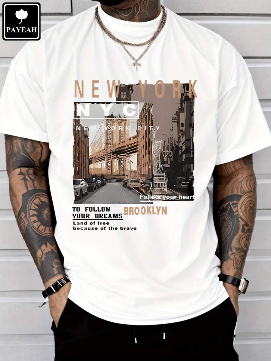 PAYEAH Men's Casual Cotton Str - Street Fashion In New York avaliação e preço