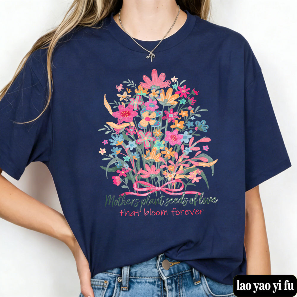 Floral Mama T Shirt Mother's D - Street Fashion Quotes avaliação e preço