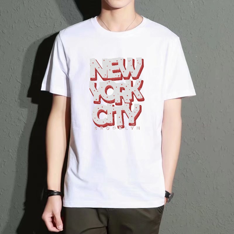 Men's Black Round-Neck Short-S - Street Fashion In New York avaliação e preço
