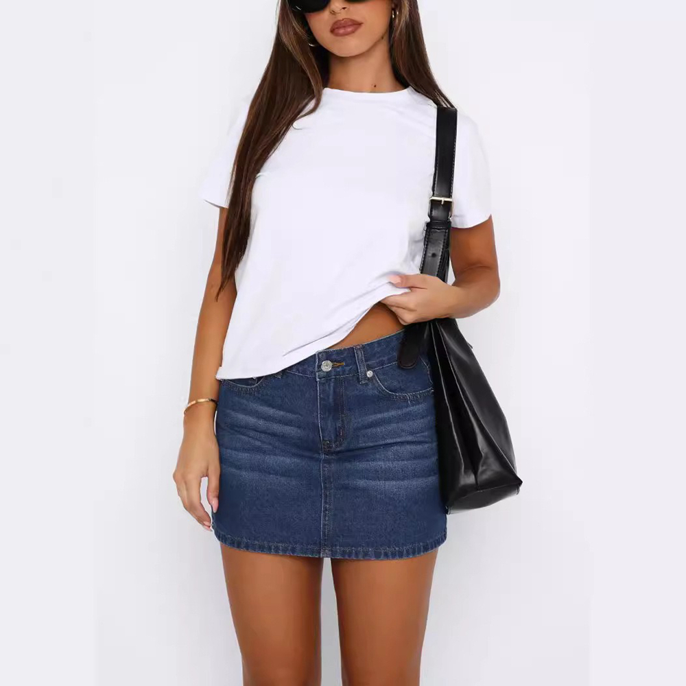 Womens Denim Short Skirts Jean - Street Fashion Vintage avaliação e preço