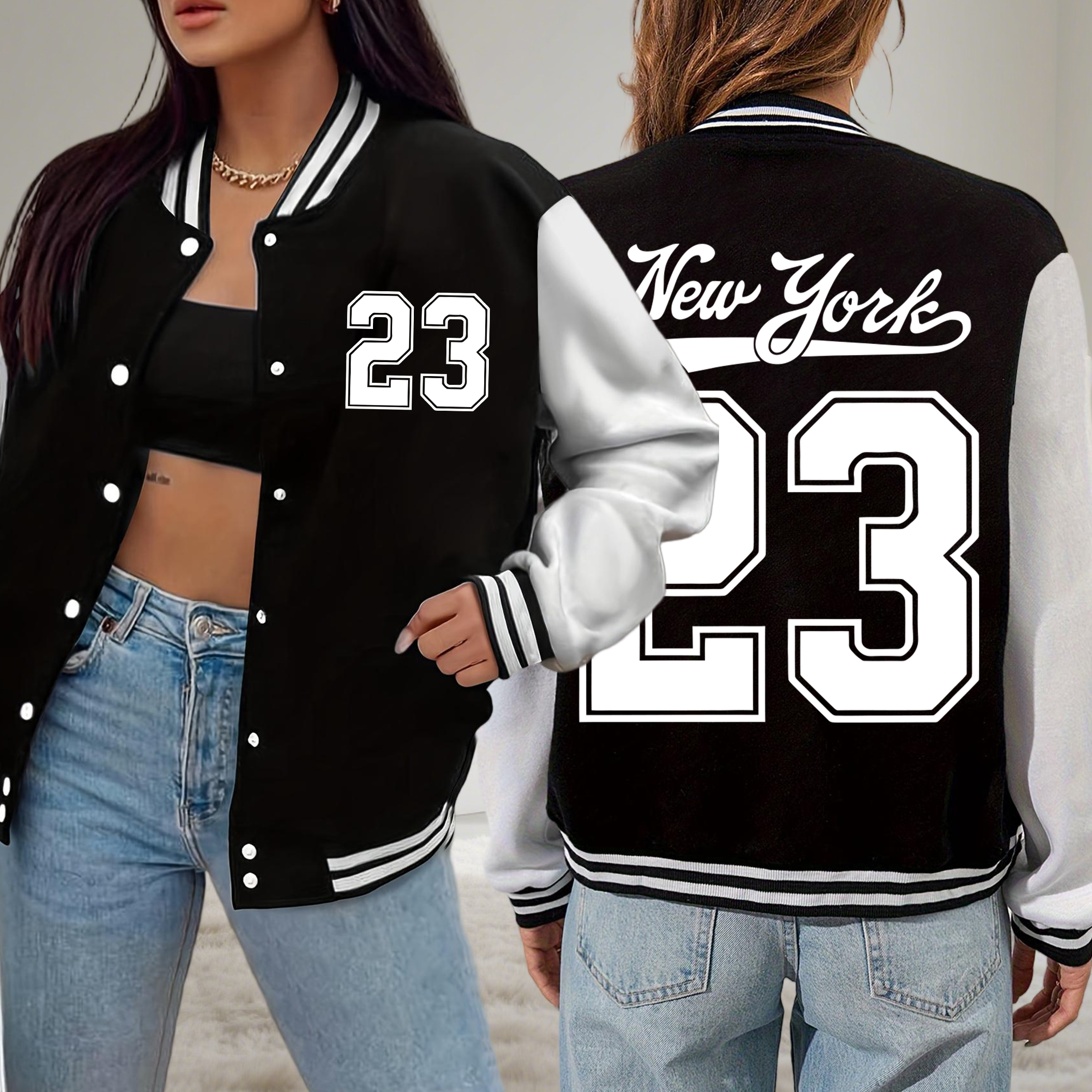 New York Number 23 Art Letter  - Street Fashion Baggy avaliação e preço